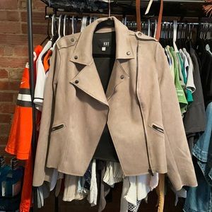 Faux suede Moto jacket